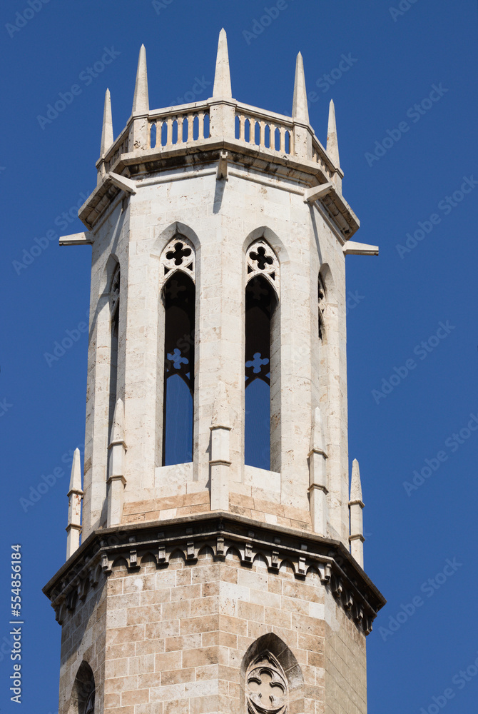 Bell tower of the parish church of Santa Catalina and San Agustín in the city of Valencia (Spain)