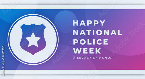 Happy National Police Week Celebration Vector Design Illustration for Background, Poster, Banner, Advertising, Greeting Card