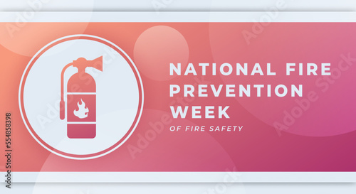 Happy National Fire Prevention Week Celebration Vector Design Illustration for Background, Poster, Banner, Advertising, Greeting Card