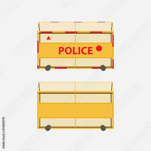 India police barricade and barrier vector illustration