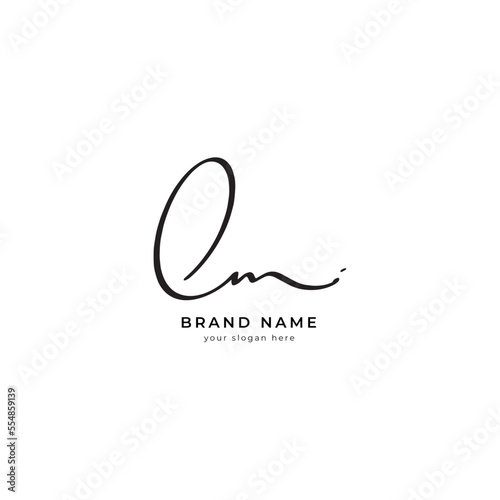 L M initial letter signature logo or handwritten letter monogram