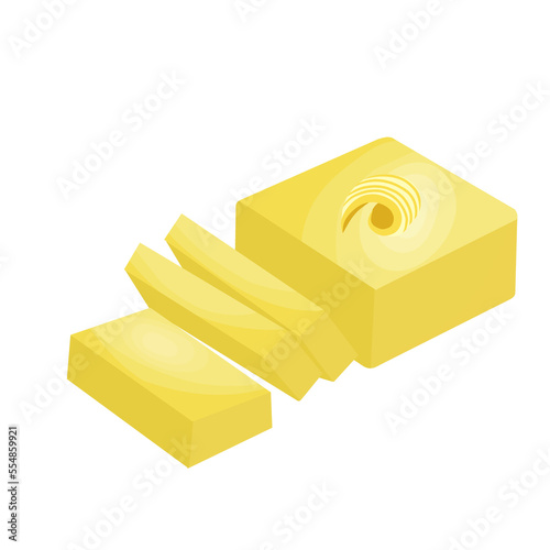 sliced butter illustration