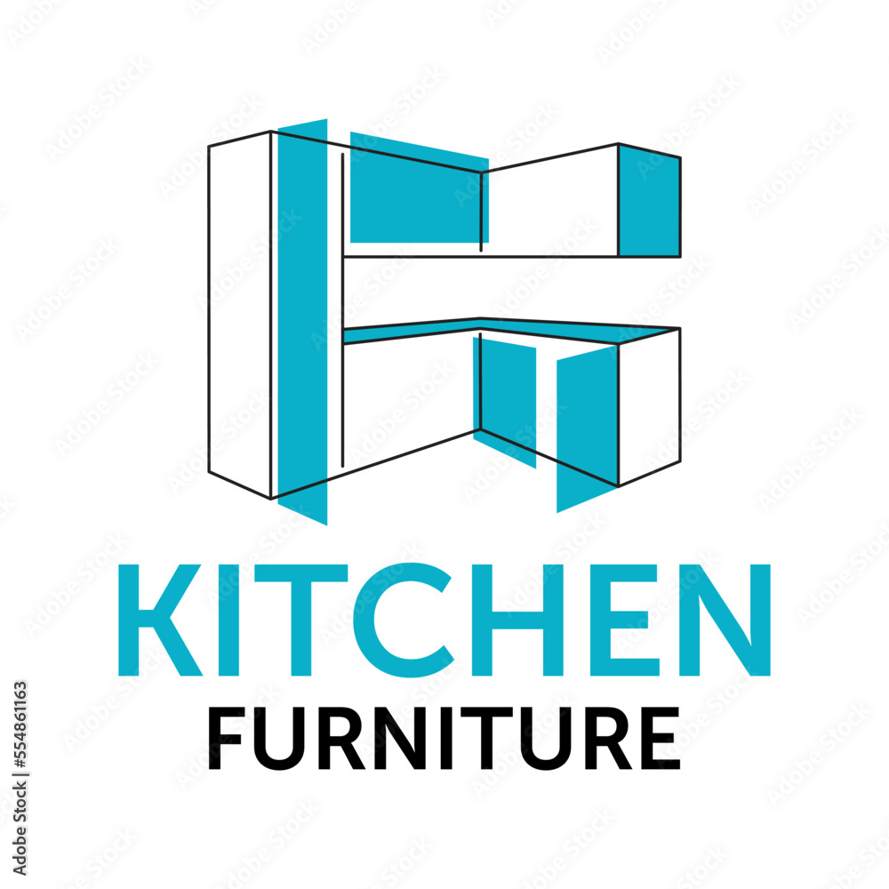 Kitchen custom furniture logo template Stock Vector Adobe Stock