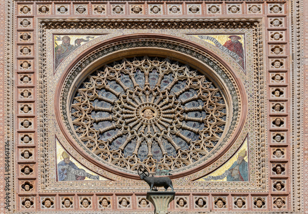 Fragment of Orvieto duomo, Italy