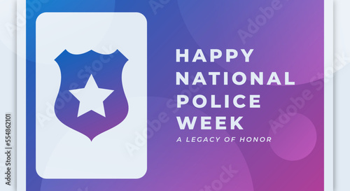Happy National Police Week Celebration Vector Design Illustration for Background, Poster, Banner, Advertising, Greeting Card