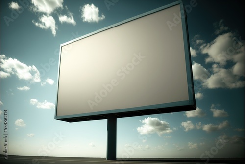 Marketing Billboard. Blank Outdoor Sign, mockup, 3d render