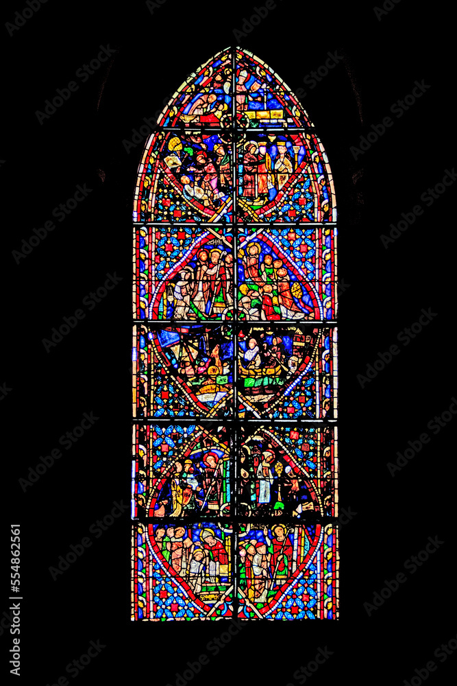 Coutances. Vitrail de la cathédrale Notre-Dame. Manche. Normandie Coutances. Vitrail de la cathédrale Notre-Dame. Manche. Normandie