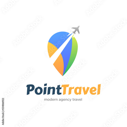 Free Download Map's Pin and plane travel logo. Travel logo icon vector design illustration  - GFXLoad