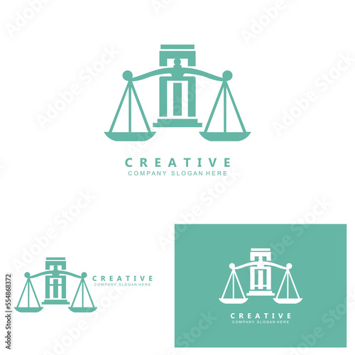 Law Logo, Scales Justice Vector, Design For Pawnshop Brands, Law, Attorney, Financial Institutions