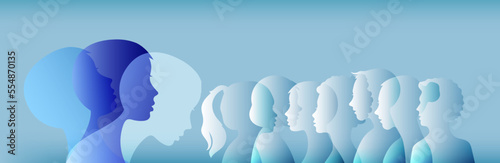 Psychology. Bipolar mental disorder, double face, split personality. 
Conceptual mood disorder. Vector image.

