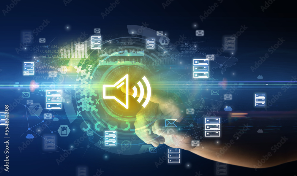 touching with soft gesture multimedia screen with future technology concept touching with soft gesture multimedia screen with future technology concept