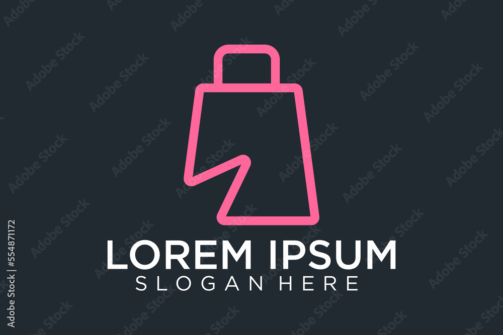 Online shopping logo design template Online shopping logo design template