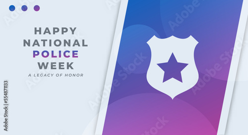 Happy National Police Week Celebration Vector Design Illustration for Background, Poster, Banner, Advertising, Greeting Card