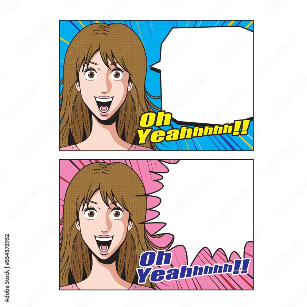 アメコミタッチの元気な白人 アメコミタッチの元気な白人