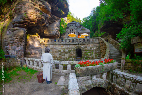 The Stara Plynarna building is located in the Hrensko area of ​​the Ceske Svyrasko National Park in the vicinity of the Pravcice Gate photo