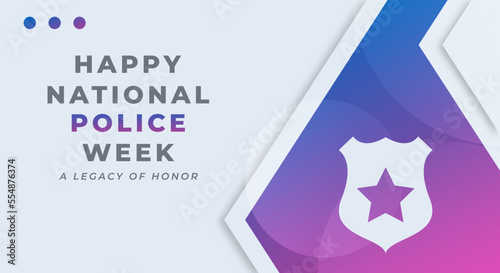 Happy National Police Week Celebration Vector Design Illustration for Background, Poster, Banner, Advertising, Greeting Card