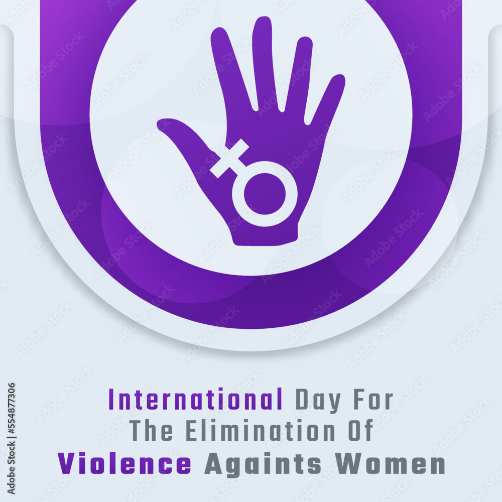 Obraz premium Happy International Day for the Elimination of Violence against Women Celebration Vector Design Illustration for Background, Poster, Banner, Advertising, Greeting Card