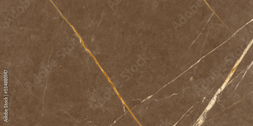 Brown marble texture background with golden vines on surface. Abstract marble pattern for ceramic slab tile, flooring and parking. limestone or Closeup surface grunge stone texture.