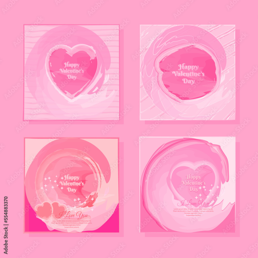 Set of pink banners. Valentine's day February 14 stories design template set. Story geometric layout for promo greeting card design for lovers holidays. Beige and pink elegant cute social post posters Set of pink banners. Valentine's day February 14 stories design template set. Story geometric layout for promo greeting card design for lovers holidays. Beige and pink elegant cute social post posters