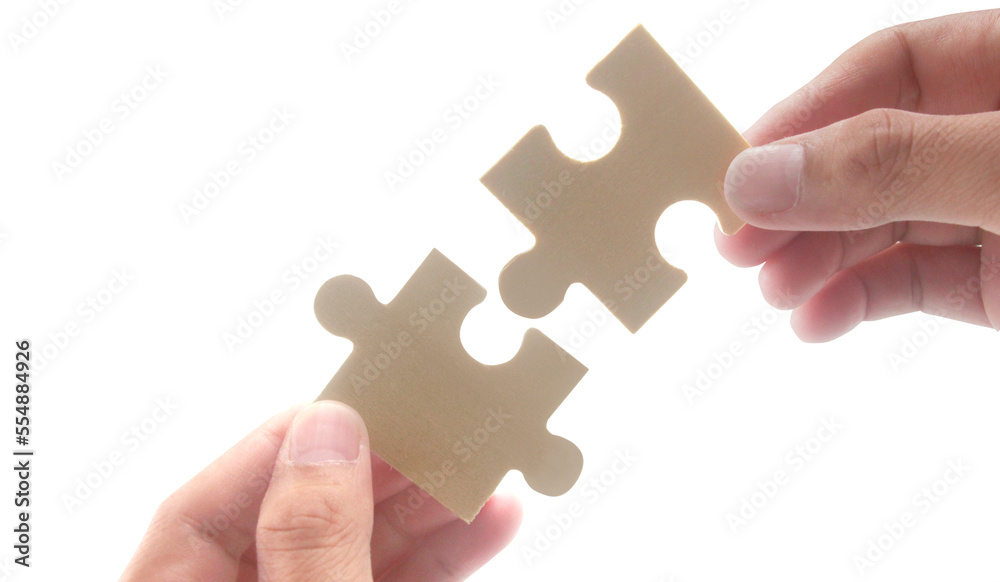 Connecting jigsaw puzzle. Business solutions success Connecting jigsaw puzzle. Business solutions success
