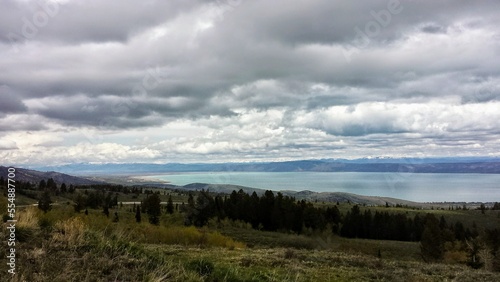clouds over lake