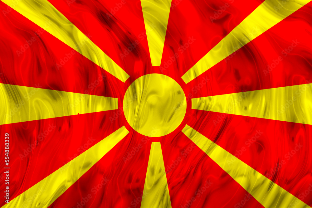 National flag of Macedonia.. Background with flag of Macedonia. National flag of Macedonia.. Background with flag of Macedonia.