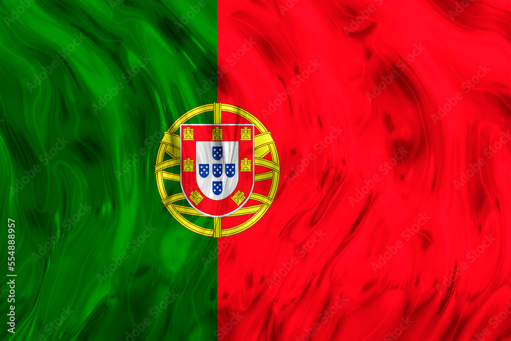 National Flag of Portugal. Background  with flag  of Portugal