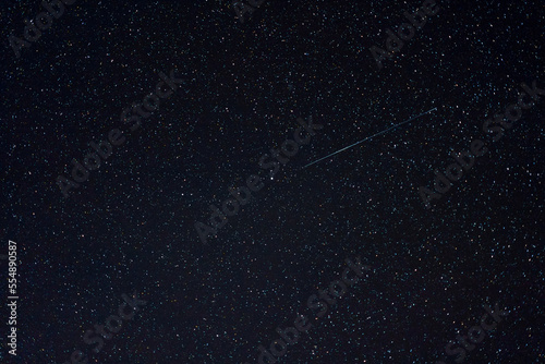 Geminids Meteor Shower with North Star Stars Circling Polaris Night Sky Skyscape