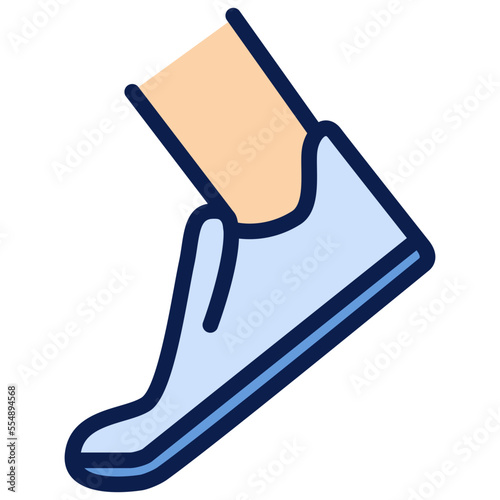 foot and shoe icon illustration