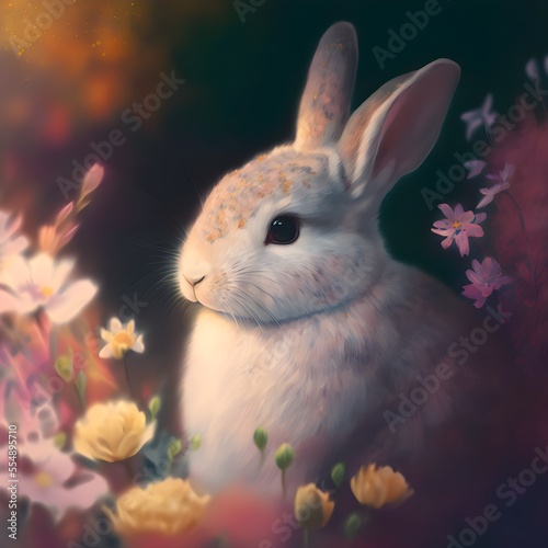 꽃밭속의 토끼 © 정민 서