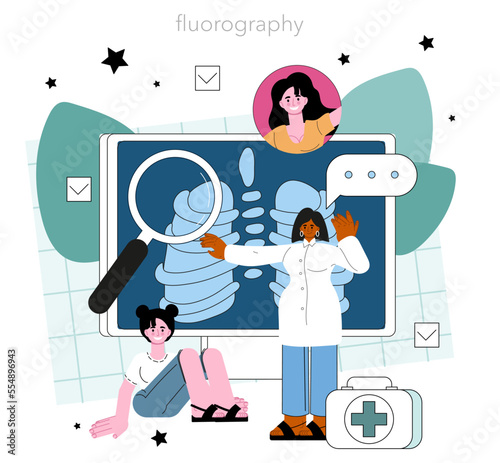 Radiology concept. Idea of health care and disease diagnosis. X-ray