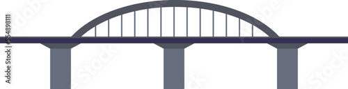 Metal construction flat icon Bridge Architecture element