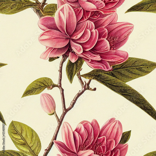 vintage botanical drawing, Flame Lily flower pattern , Gloriosa Rothschildiana , seamless pattern