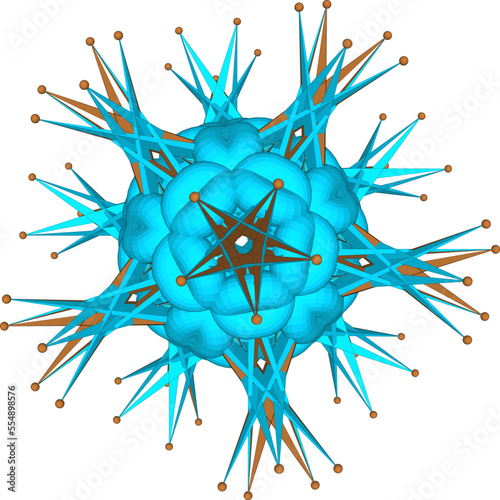 Virus vector design with white background