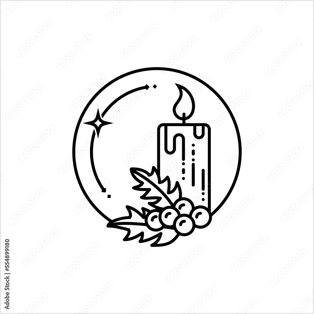 Christmas Candle Icon M_2212002 Christmas Candle Icon M_2212002