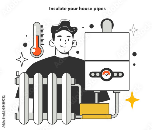 Insulate your house pipes for energy efficiency at home. How to save