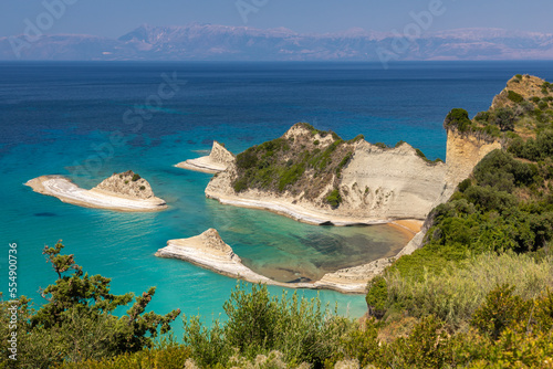 Klippen von Kap Drastis, Korfu, Griechenland