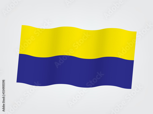 Ukraine flag vector illustration. yellow and blue flag color