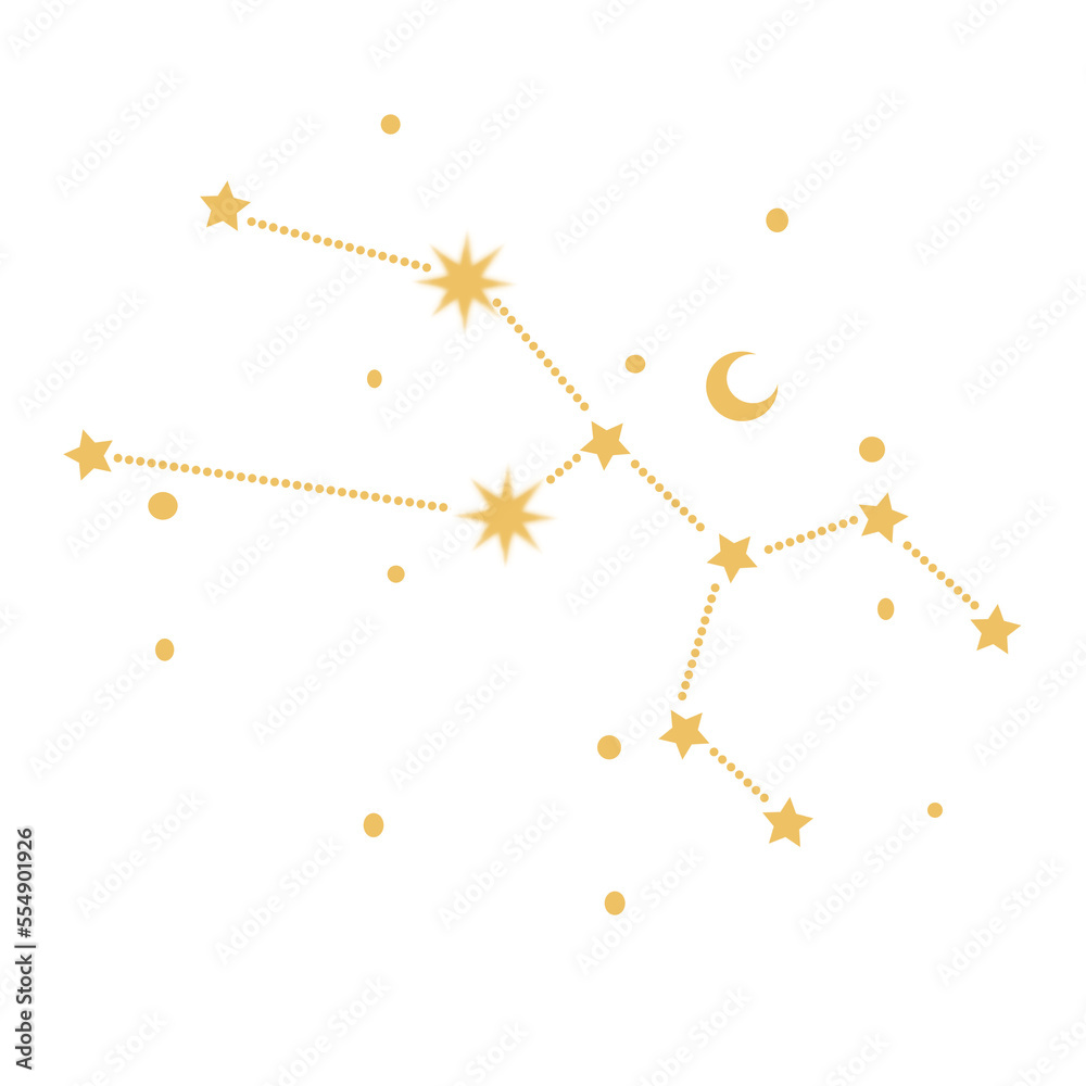 Fototapeta premium Constellations. Starry night. Abstract galaxy.