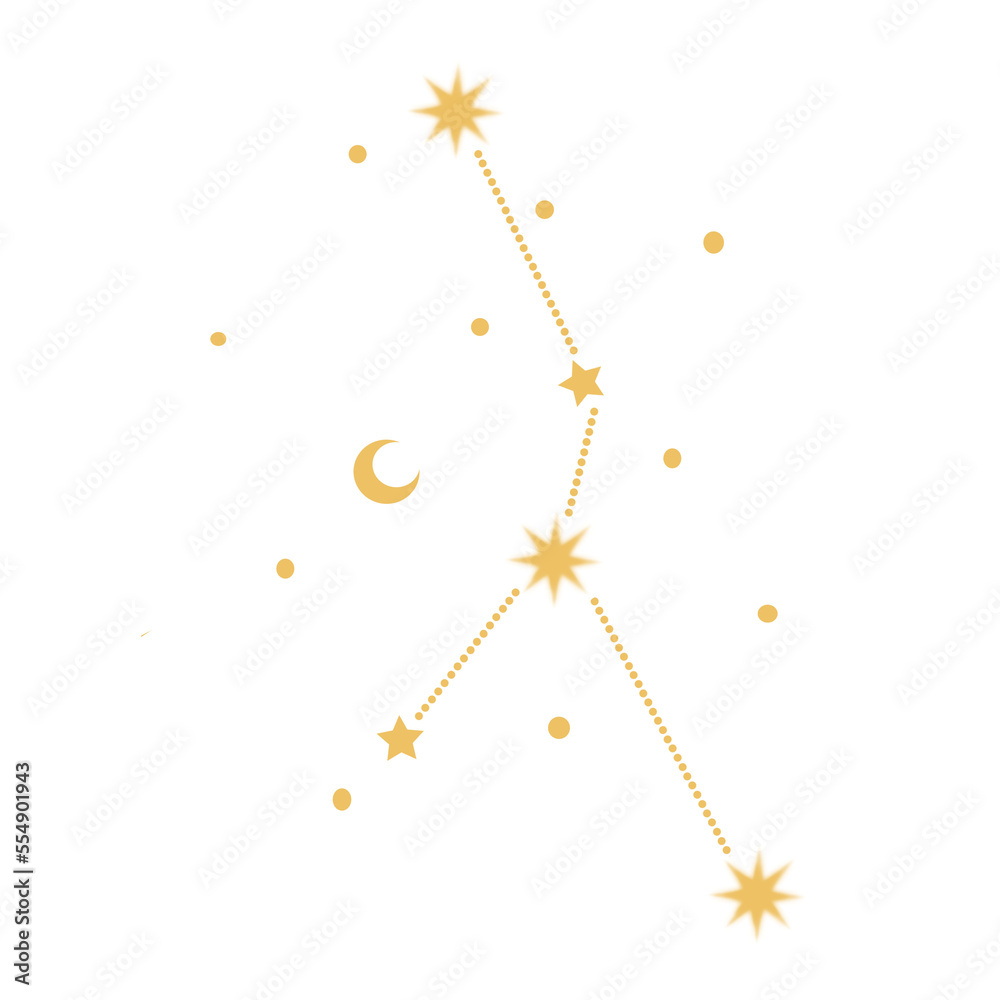 Fototapeta premium Constellations. Starry night. Abstract galaxy.