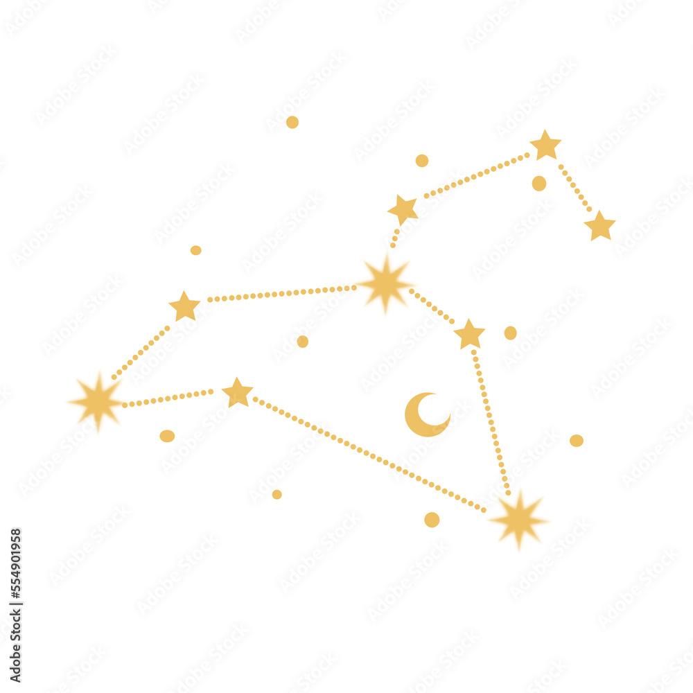 Fototapeta premium Constellations. Starry night. Abstract galaxy. 