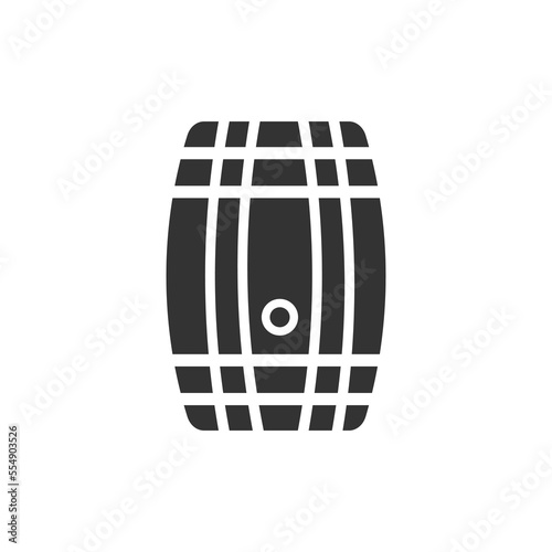 Oak barrel icon. Old alcohol background vector ilustration.