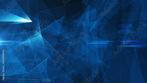Mirror background animation, Futuristic mysterious flowing digital particles wave de-focus virtual reality abstract cyber space environment background.