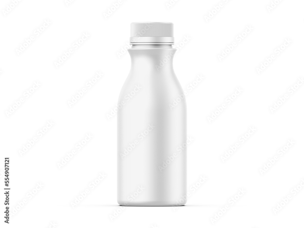 Flavored yogurt milk plastic bottle mockup for design and branding, 3d render illustration. Flavored yogurt milk plastic bottle mockup for design and branding, 3d render illustration.
