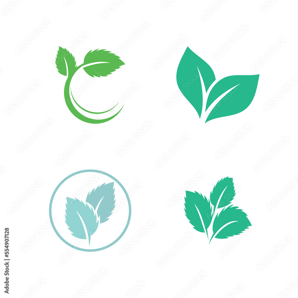 Green leaf logo ecology nature element vector icon Green leaf logo ecology nature element vector icon