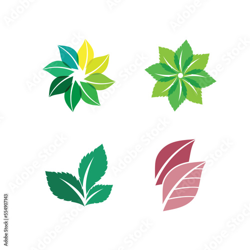 Green leaf logo ecology nature element vector icon