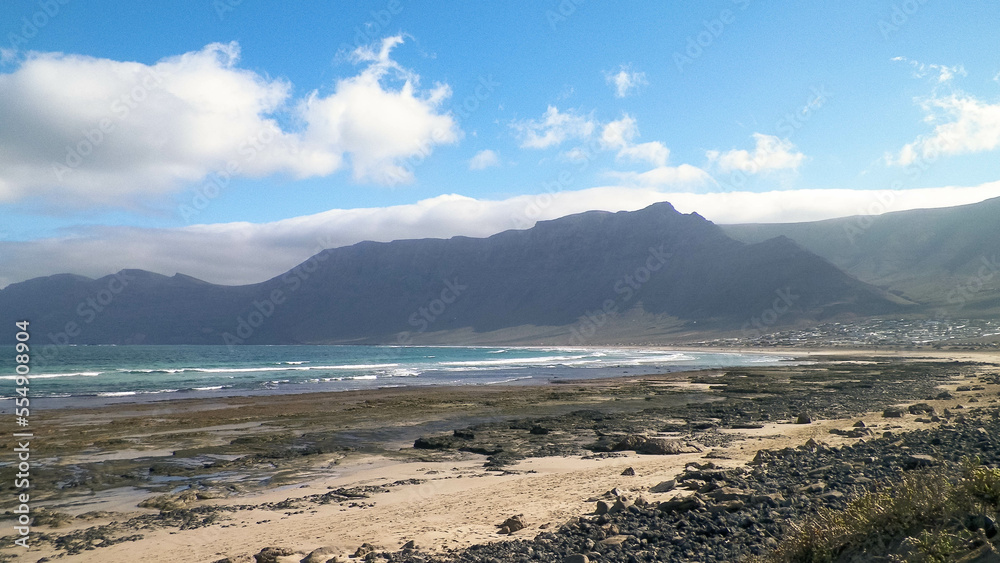 Beach in Caleta de Famara. Lanzarote Island Beach in Caleta de Famara. Lanzarote Island
