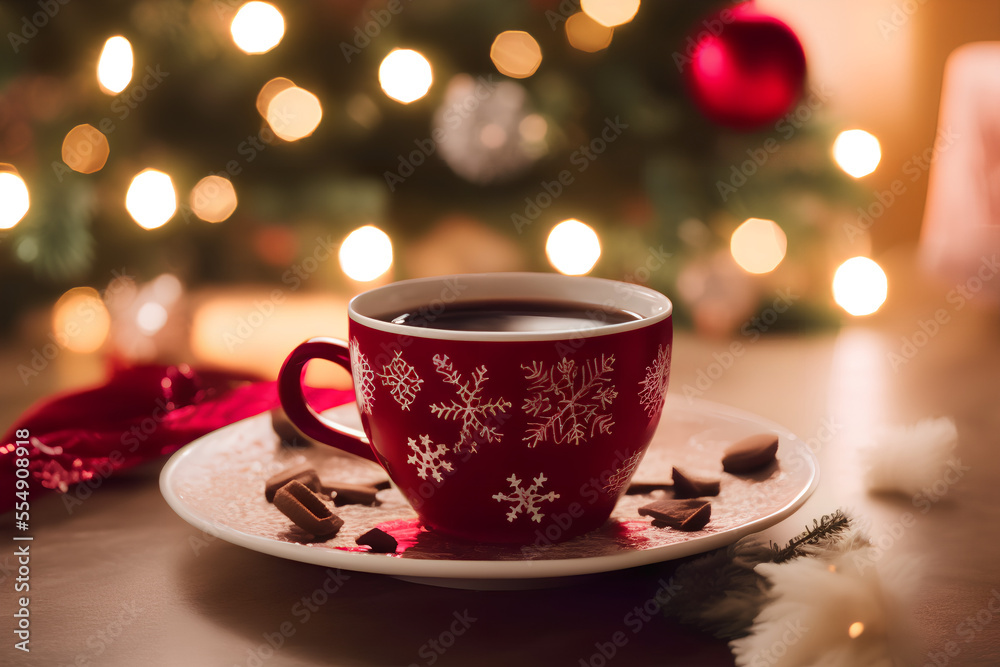 Christmas cup of hot chocolate (Generative AI) Christmas cup of hot chocolate (Generative AI)