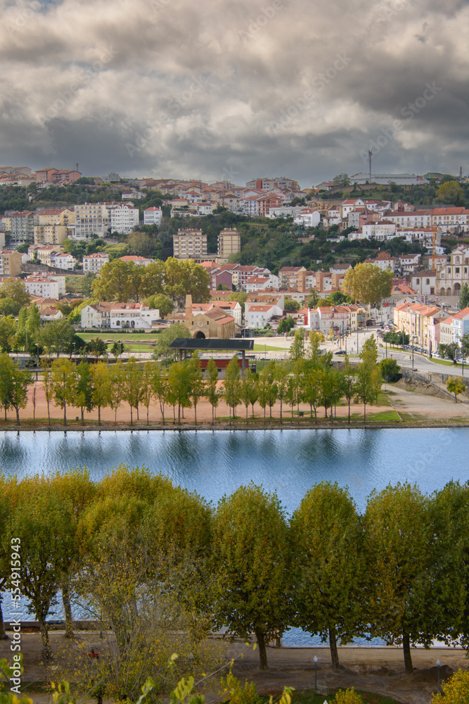 Landscape and view of the pretty town of Coimbra in the west of Portugal