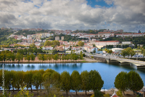 Landscape and view of the pretty town of Coimbra in the west of Portugal